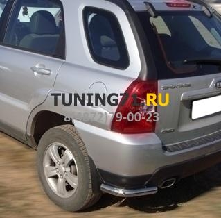 Kia Sportage 2008-2010г.в.-Защита заднего бампера "уголки" d-60